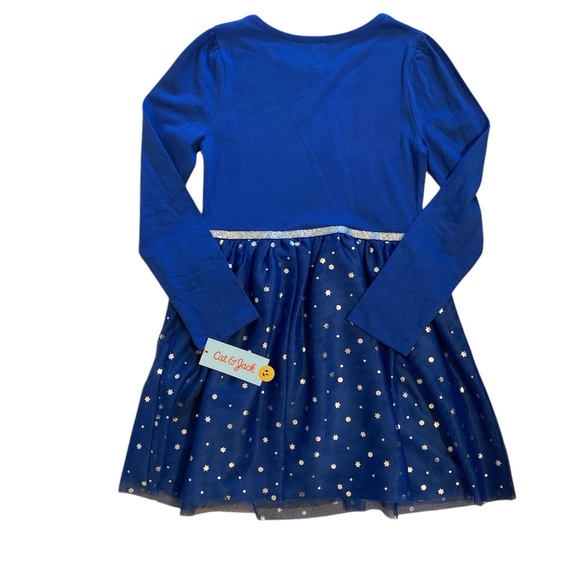 Cat & Jack Blue Sequin Hanukkah Girls Dress size 7-8 NWT - Picture 3 of 3